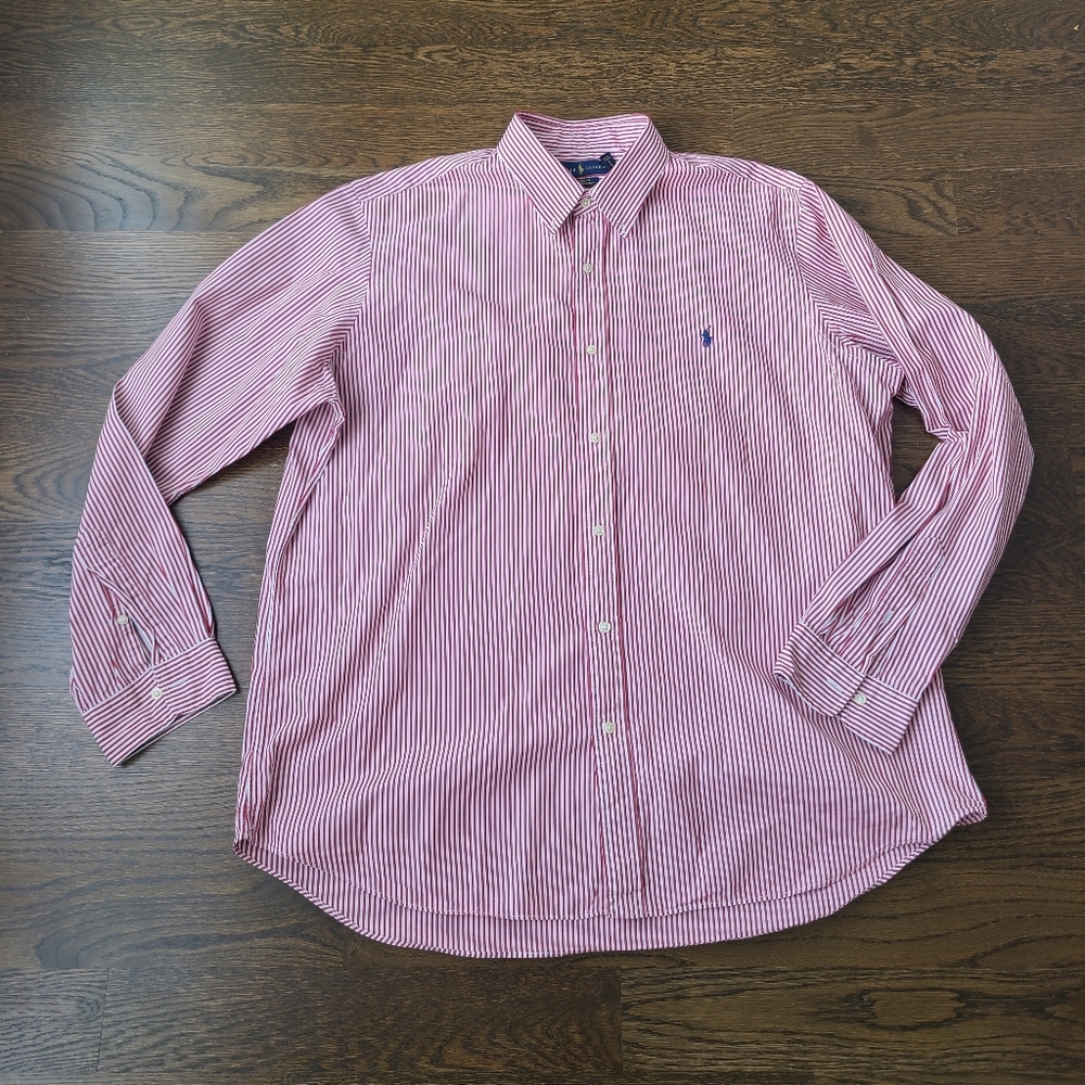 Ralph Lauren striped men's shirt sz.XXL red/white
